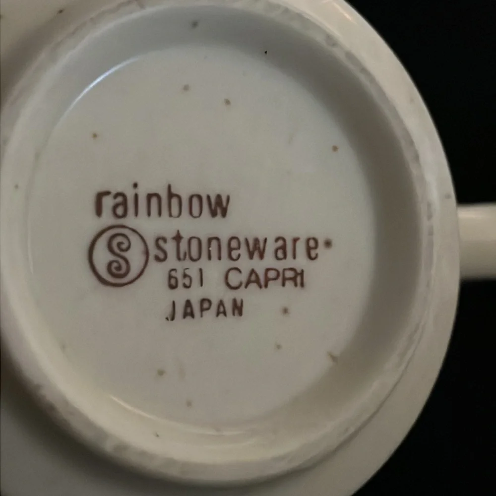Sango‎ Rainbow Stoneware Mug Set Capri 651 Restaurant Lot of Six